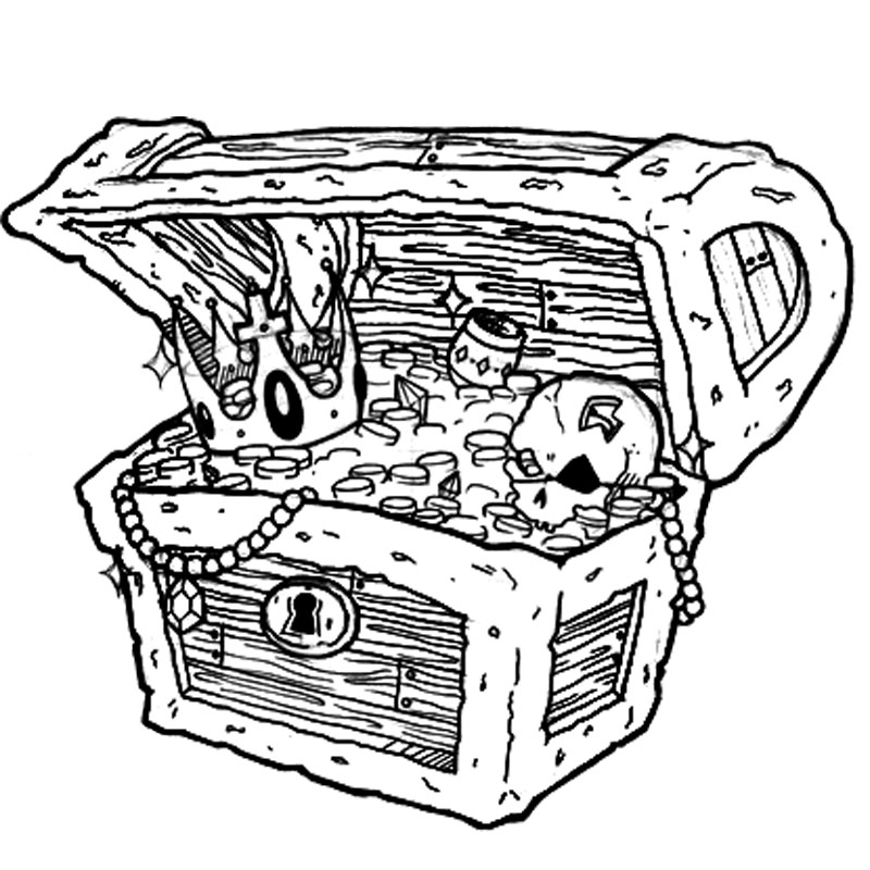 #2454 - Treasure Chest - Ocean